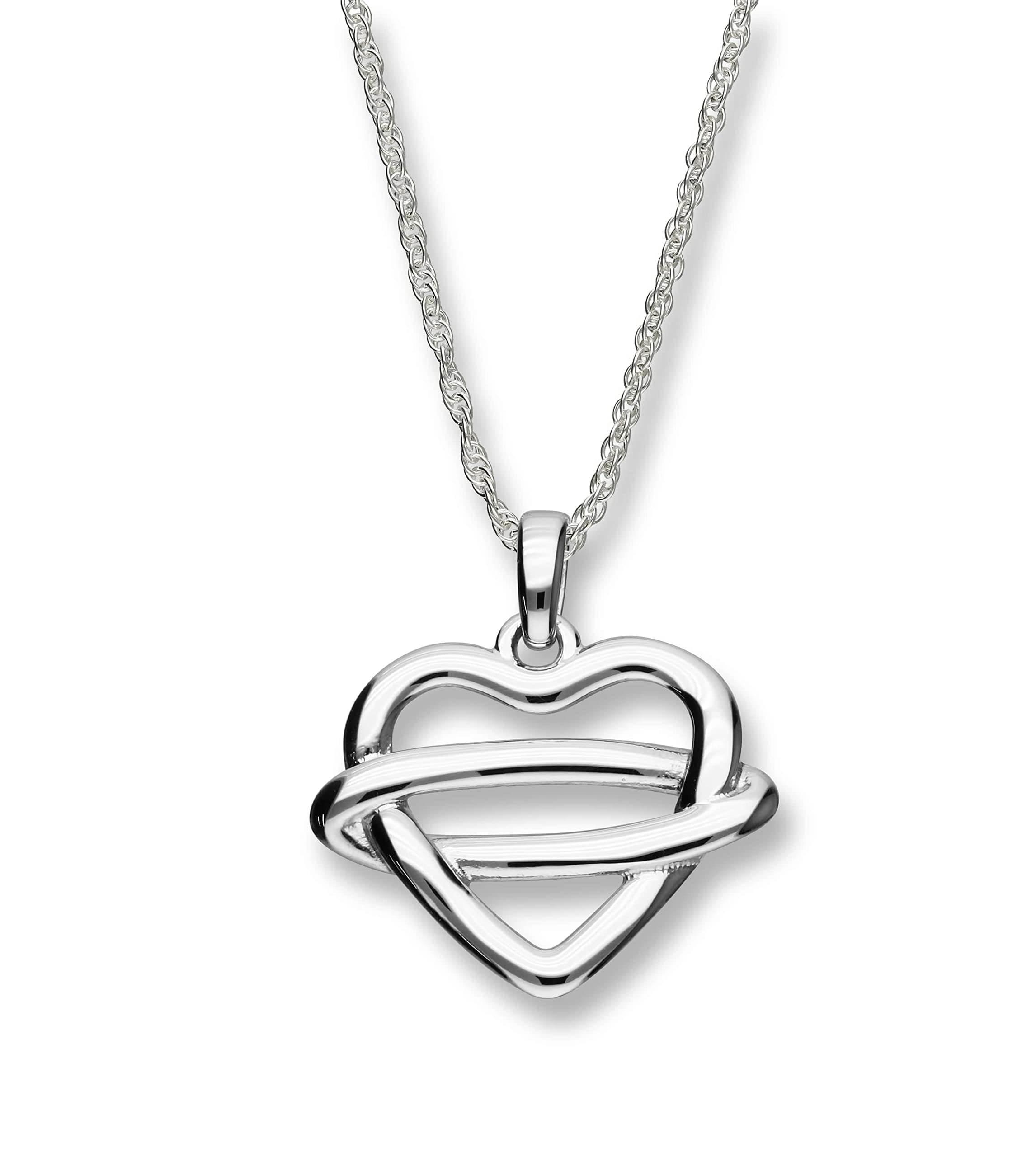 ORTAK 925 Sterling Silver Handmade Pendant Necklace, Celtic Heart Infinity Design, Symbol of Love And Eternity, Scottish Fine Jewellery, Made In Scotland