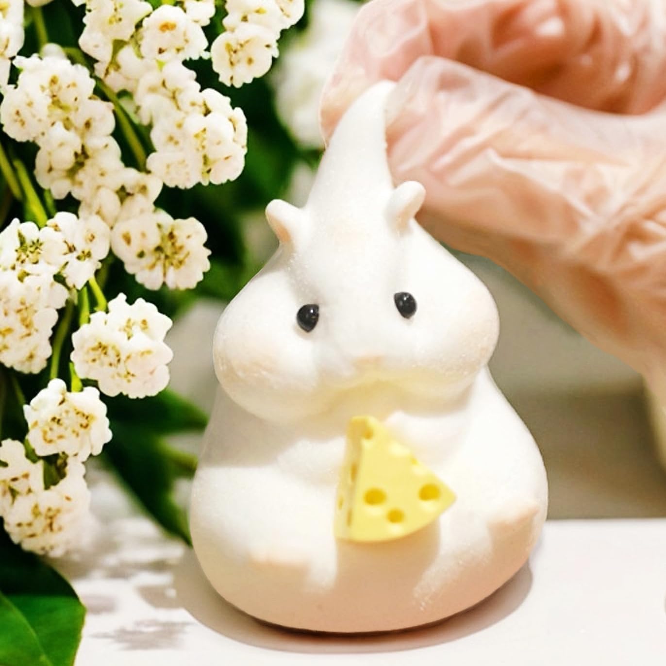 Handmade Taba Squishy Hamster Ultra Soft Squishy Fidget Toys Silicone Squeeze Toy for Kids & Adults ( Hamster )
