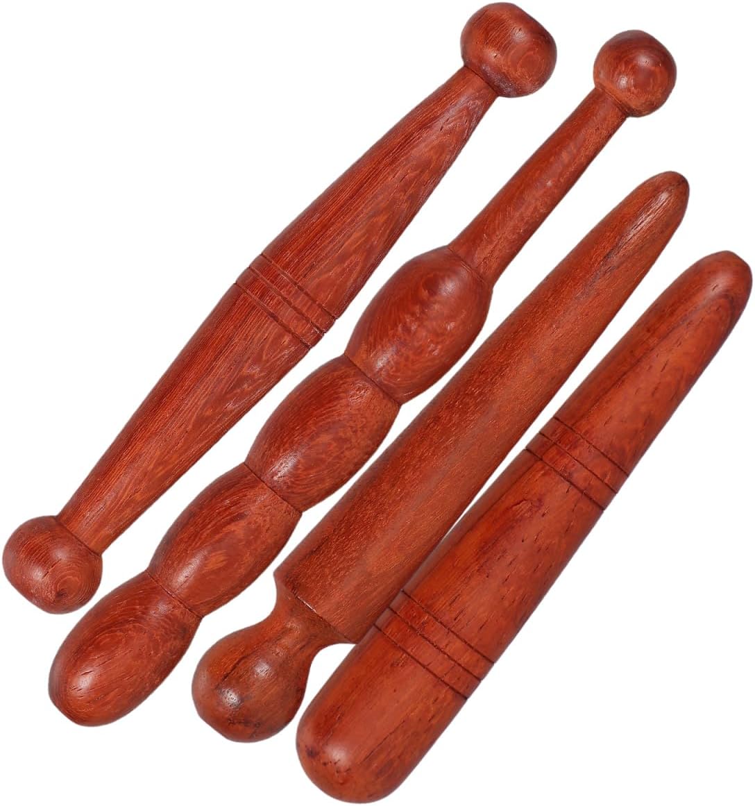 4pcs Wood Foot Massage Stick Travel Manual Acupressure Pen Thai Reflexology Tools for Face Neck Back Waist Massager Trigger Points - Image 7