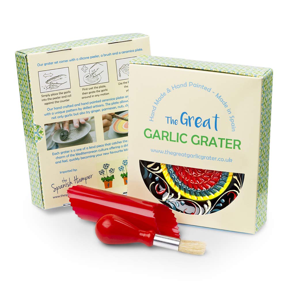 Garlic Grater Plate. (#Ref 1). Handmade And Hand Painted In Cordoba