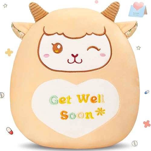 CozyWorld Almohada de peluche de oveja de 12 pulgadas, diseño de cordero suave, lindo animal de peluche para decoración del hogar, regalo para niños