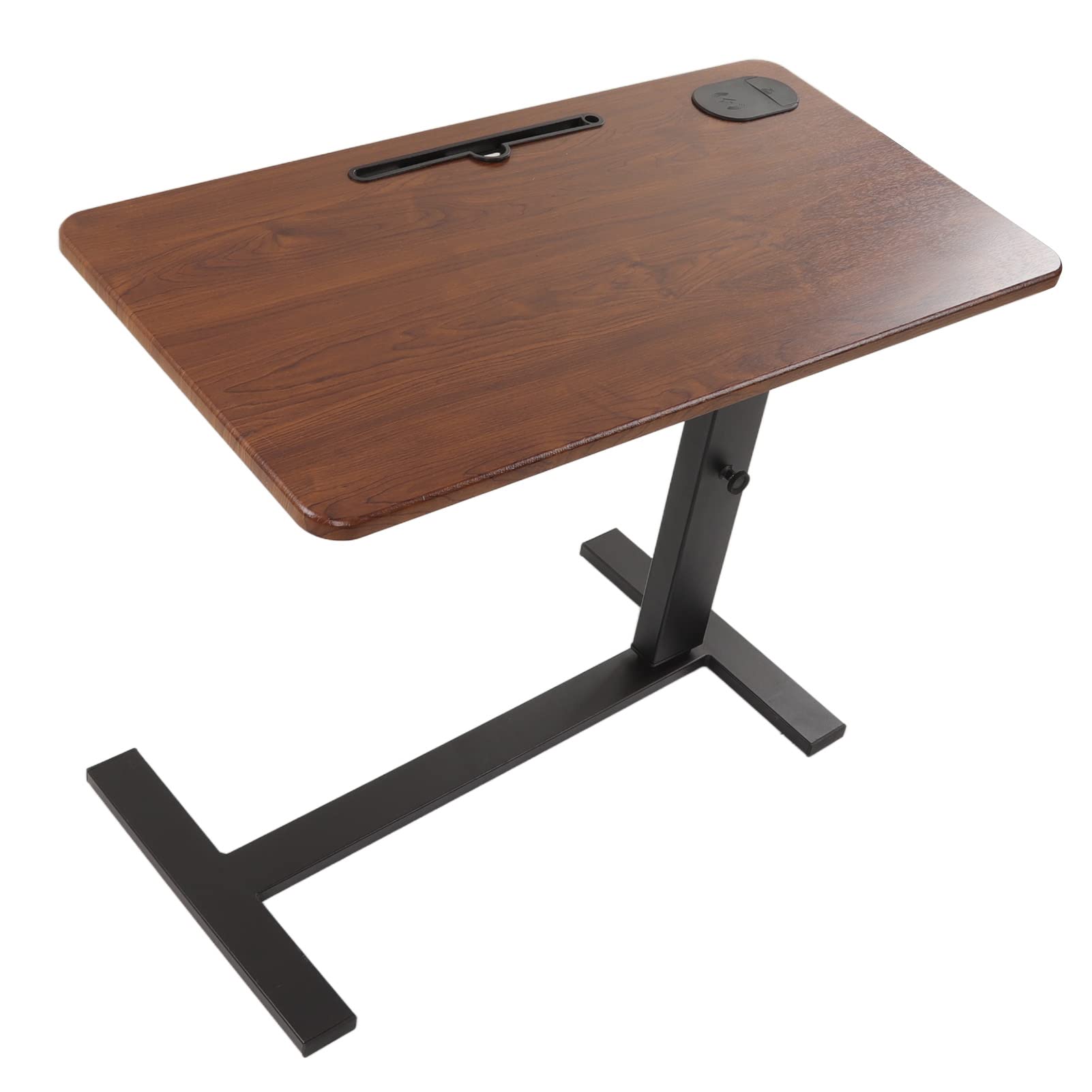 Scrivania Regolabile in Altezza da 85x45cm per Professionisti in Smart Working da Letto e Divano Regolazione Altezza Fluidas Ruote per Movimento Libero Porta USB con Luce e