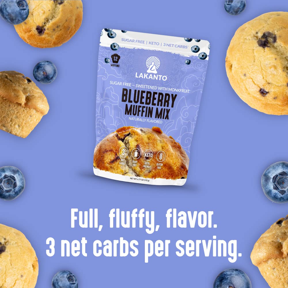 Buy Lakanto Sugar Free Blueberry Muffin Mix Naturally Flavored