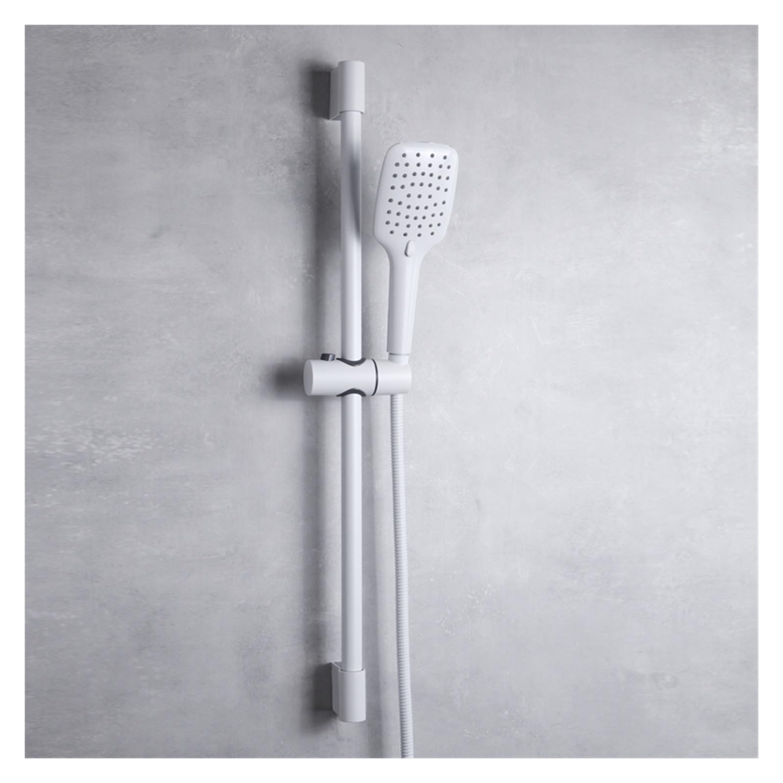 Ensemble de Barre de Douche 3 Fonctions, Barre coulissante réglable en Acier Inoxydable, Laiton Blanc Mat, Douche en Plastique ABS, Tuyau de 1,5 m (Couleur : lot 2) Beauty Comes