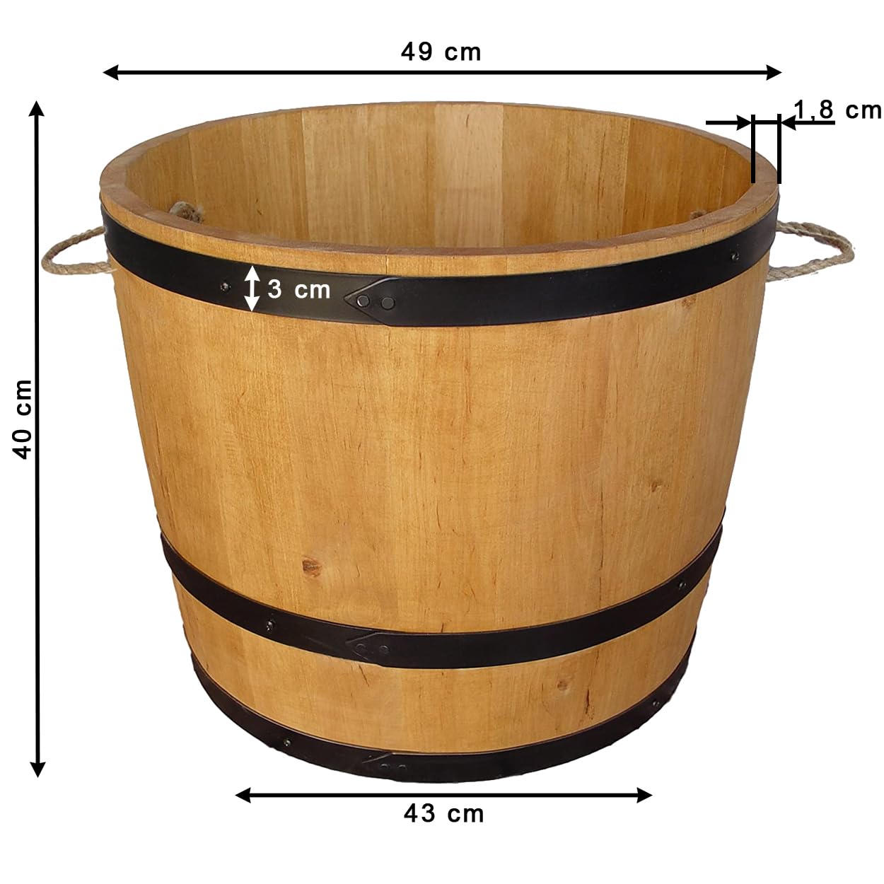 Damian-Wiklina Vaso di Betulla, Scatola di Legno da Giardino Vaso in