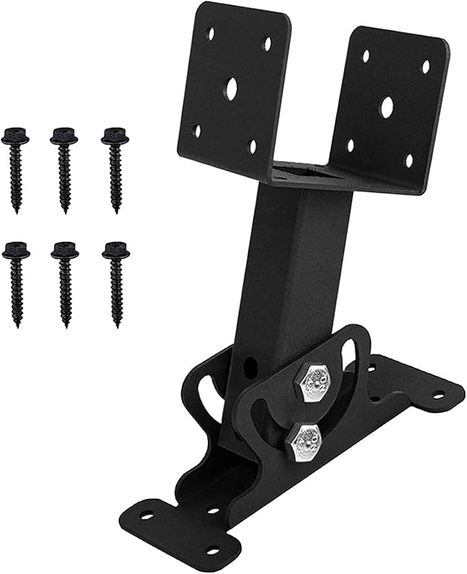 Soportes elevadores para techos de pergotas, ajustables en ángulo, resistentes a la corrosión, para patios, pérgolas, porches y cabañas miniatura 5