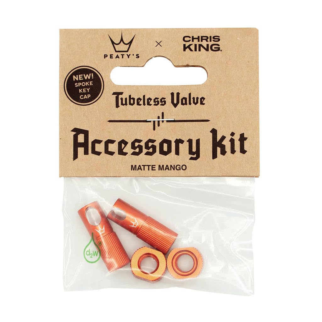 Peaty's Valve TubelessAccessory Kit Mango - PTV2-ACCS-MNG-12