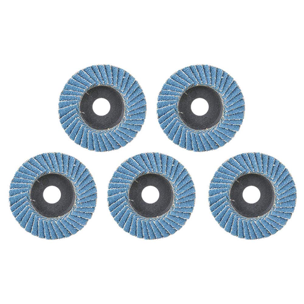Angle Grinder Discs Sanding Wheel 5pcs 2inch 50mm Flap Polishing Disc Grinding Wheel Blade for Angle Grinder 80 Grit Abrasive Tool Sanding Disc-5pcs Blue polishing(Blue)