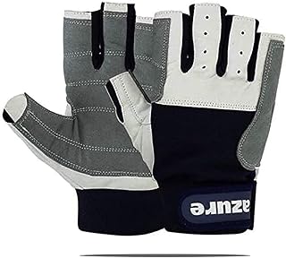 Premium Quality Strong AMARA Black Sailing Enforced Palm Breathable Best Gloves Skiing Riding Running Hiking Fishing Sailing Indoor-Outdoor C/F
