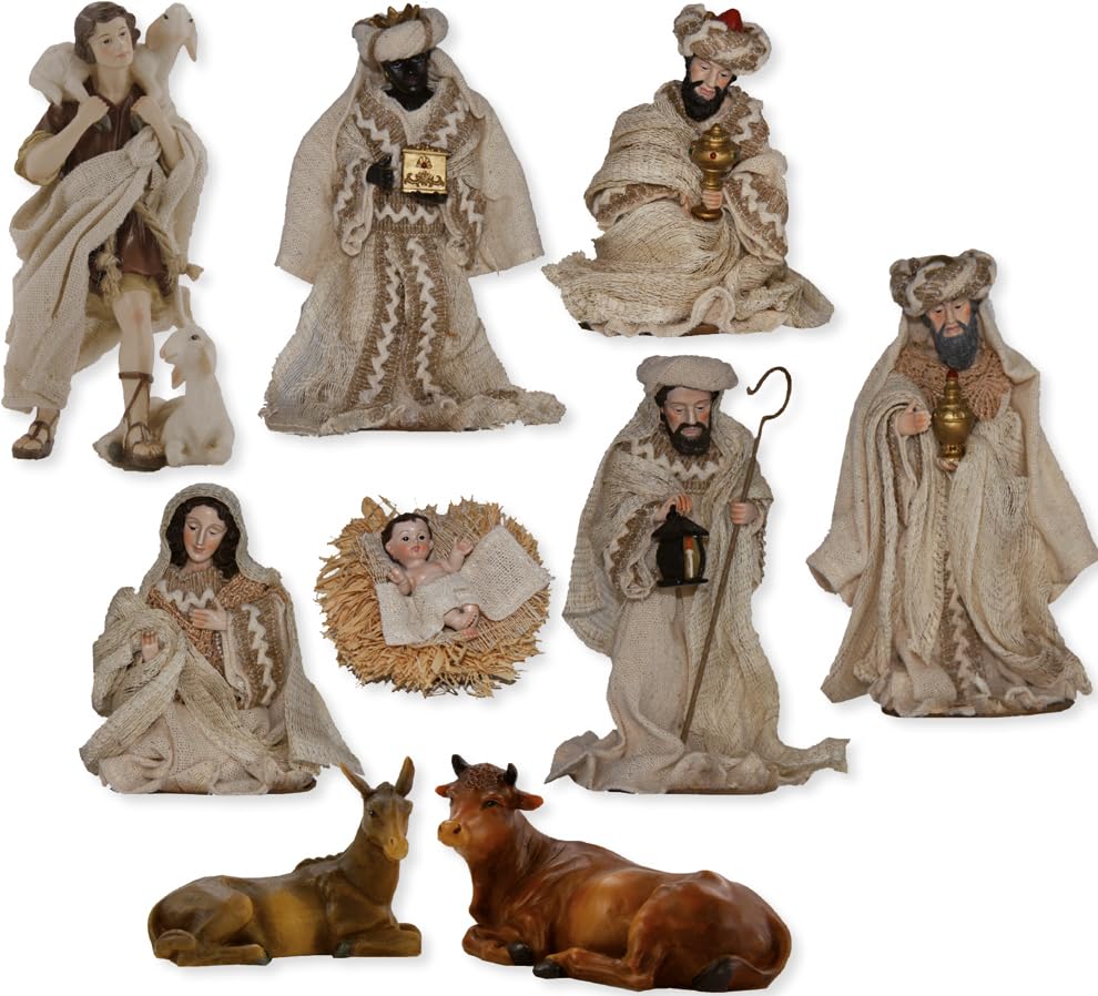 FADEDA 9X Krippenfiguren orientalisch, Ankleidefiguren/Höhe:13...