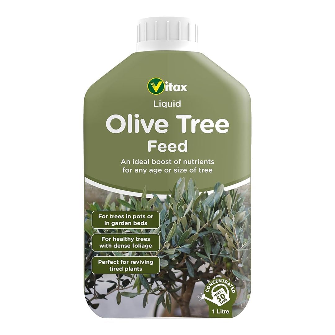 Olive Tree Liquid Feed 1L β Fast-Acting Fertiliser with Slow-Release Nitrogen for Healthy Growth, Lush Foliage & Improved Fruiting β Ideal for Pots, Containers & Garden Borders