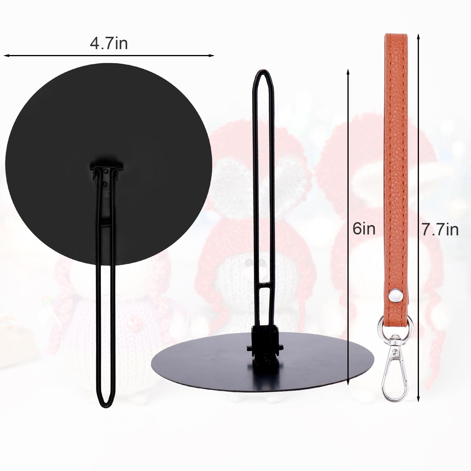 Palksky Portable Wrist Yarn Holder with Wrist Strap, Wool Magnetic Mini Yarn Holder for Crocheting/ Knitting on the go, Stainless Steel Yarn Organizer Storage