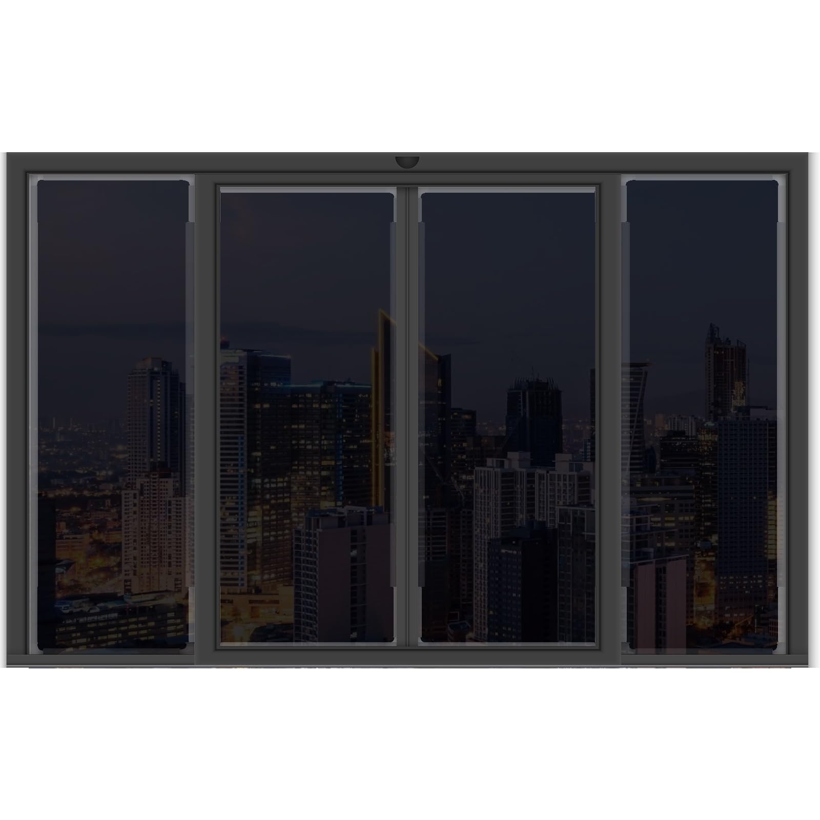 Film réfléchissant pour fenêtre contre la chaleur et le vis-à-vis noir 120x600 cm pour bureau