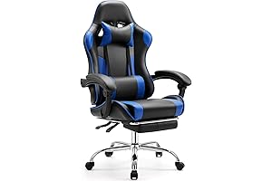Sweetcrispy Gaming Chair - Ergonomic Computer with Footrest, Comfort and Support