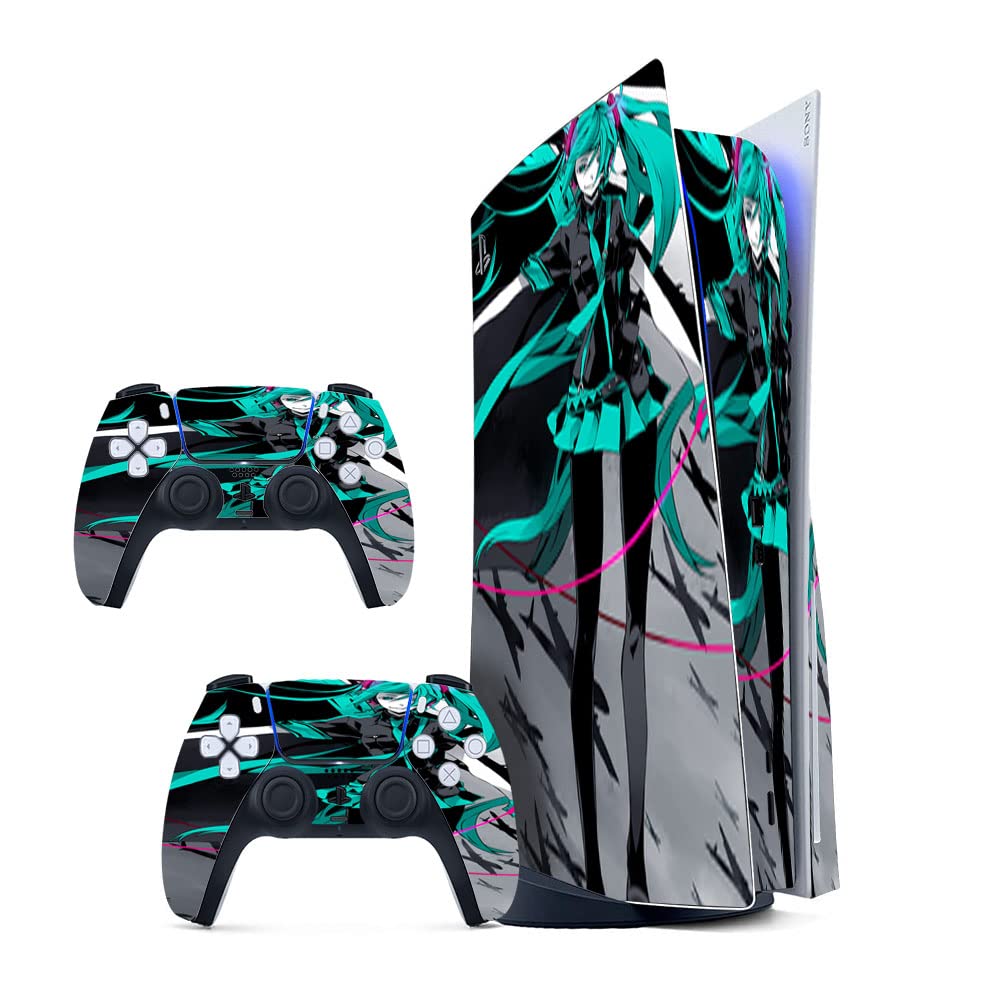 GADGETS WRAP Printed Vinyl Skin Sticker Decal for Sony PS5 PlayStation 5 Disc Edition Console & 2 Controller (Skin Only, Console & Controller not Included.) - Cool Green Anime (B0BW3SBZ1X) Amazon Price History, Amazon Price Tracker