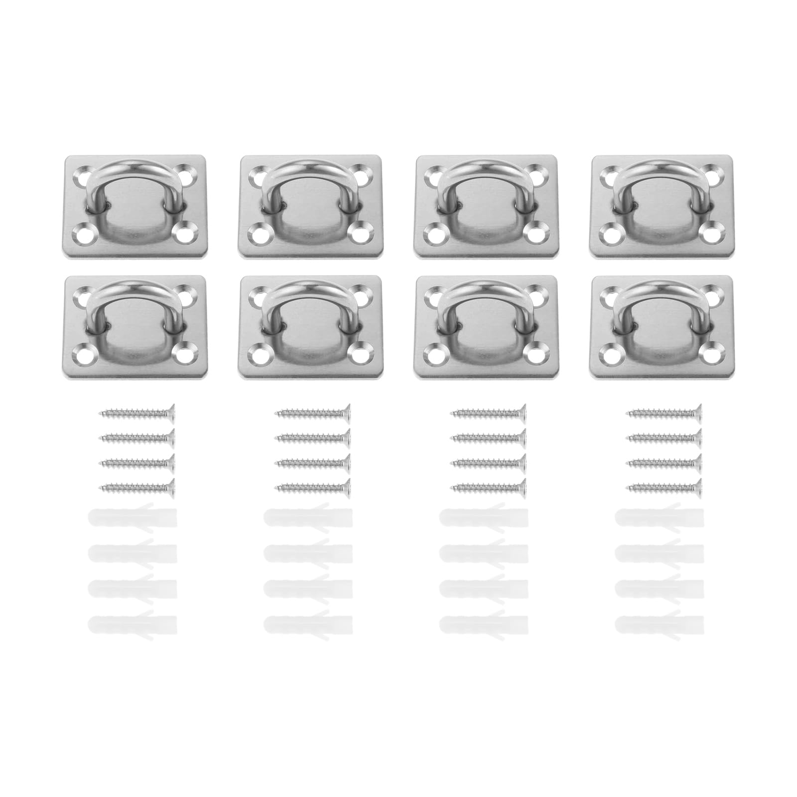 ziyfir 8 Pcs M5 Heavy Duty Pad Eye Plates Square for Ceiling Wall Hanging