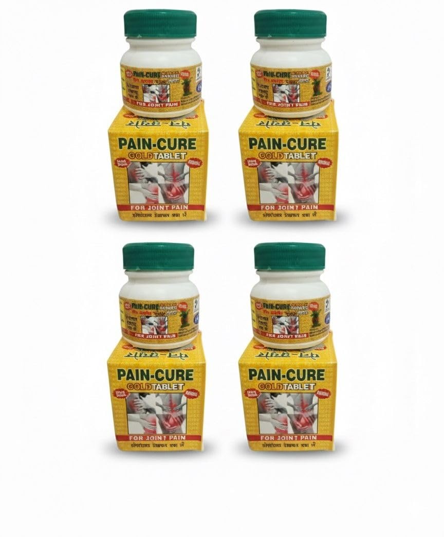 Sapphire Herbal Pain-Cure Gold Tablets for Joint & Muscle Pain Relief, Ayurvedic Formula, 40 Tablets, Pack of 4-image-41