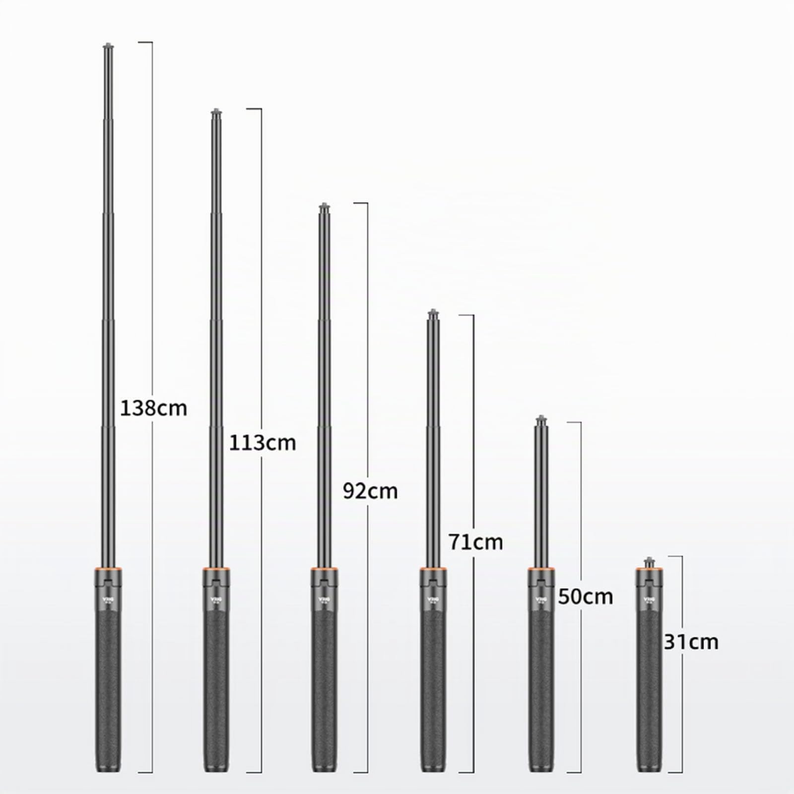Treppiede estensibile per DJI OSMO Pocket 3/Action 4, lunghezza regolabile 138 cm, asta di estensione per Insta360 ONE X3/X2