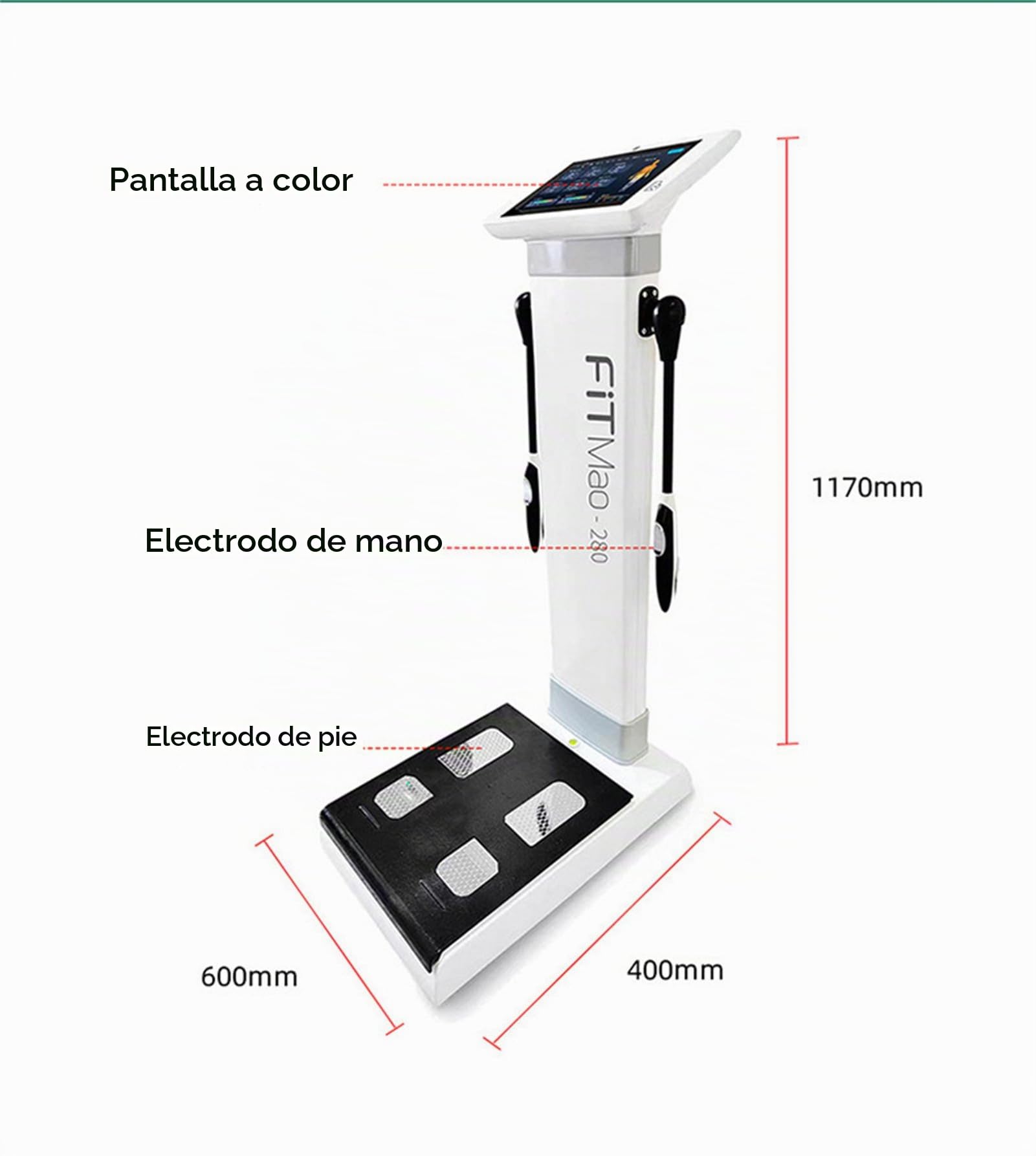 Máquina de análisis de bioimpedancia táctil HD de 10,1 pulgadas, prueba de altura ultrasónica, composición corporal, control de peso, analizador de grasa, salud Ma