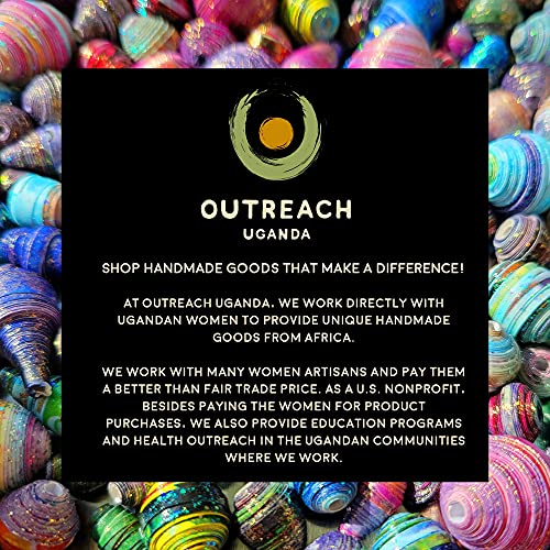 Outreach-Uganda-Stretch-Bracelet--Artisan-Single-Row-Narrow-Bead-Design-in-Multicolor-Handcrafted-from-Recycled-Paper-Beads-Unique-Eco-Friendly-Accessory-for-Everyday-Wear