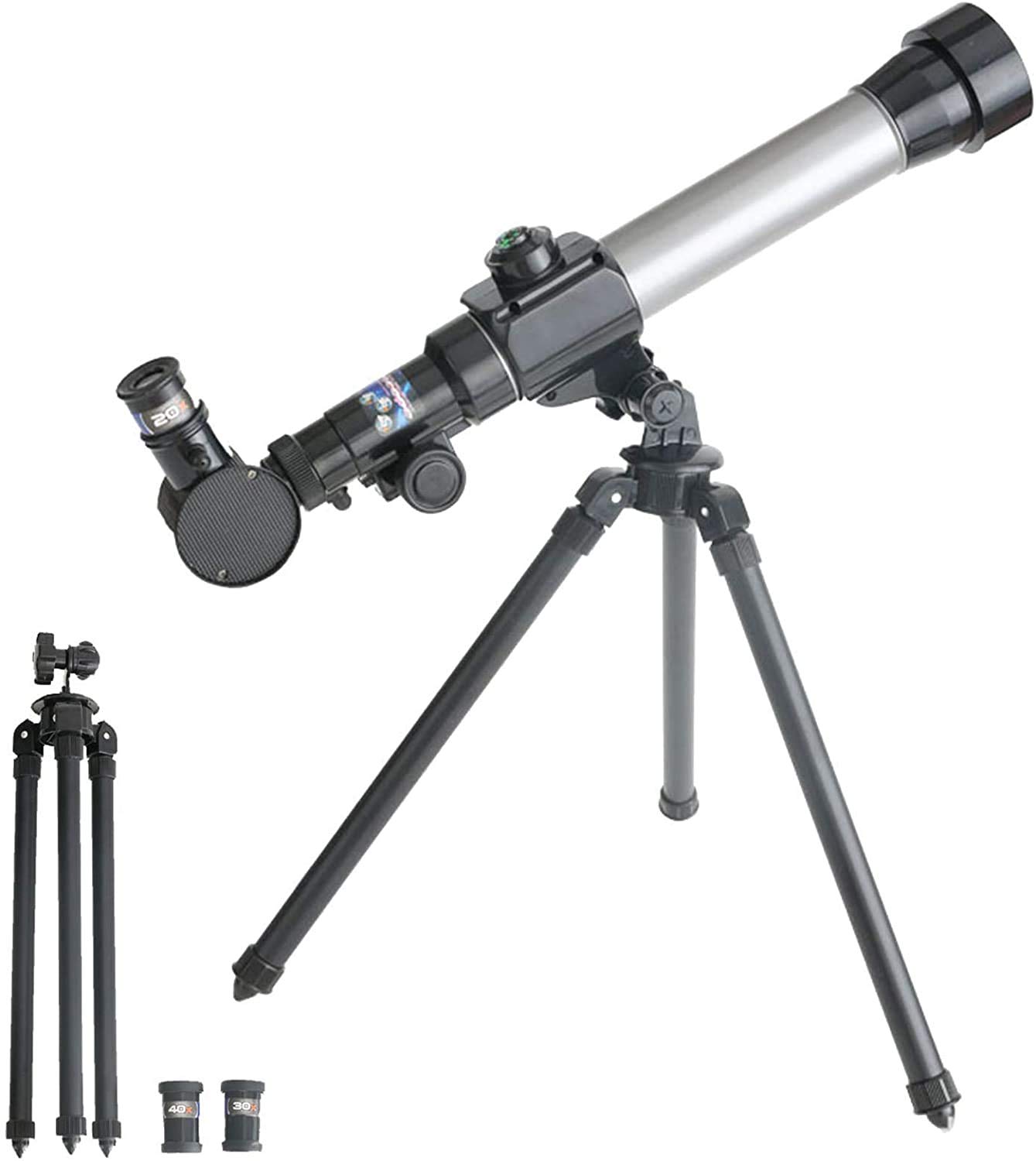 HHUARI Astronomy telescopes for beginners - 20x / 30x / 40X astronomical telescope with adjustable tripod 60 mm HD refractor telescope for astronomy educational toys for the scien The New