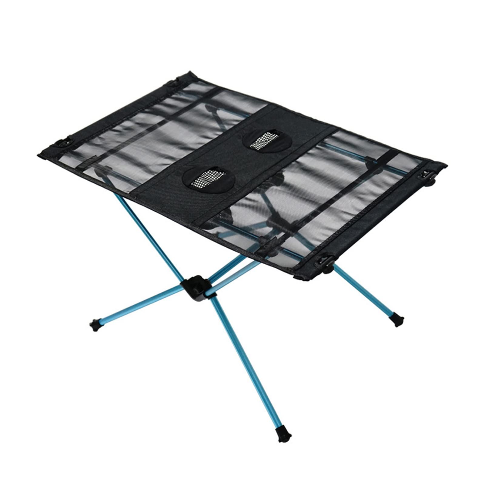 Table Pliante Table Portable Pliable avec Sac pour Camping en Plein air, randonnée et Pique-Nique Table Pliante avec Porte-gobelet Poche latérale Table de Camping Pliante Portable (Color : Blue, Siz
