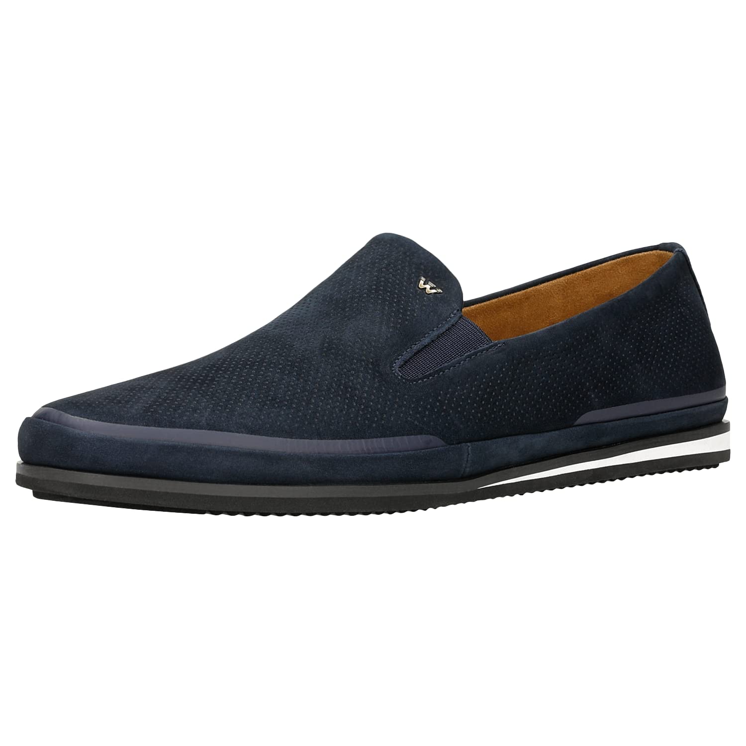 WOJAS - Scarpe da Ginnastica da Uomo I Nubuck I Texture Traforata I Pratica e Confortevole I 10113-26 - Blu Scuro