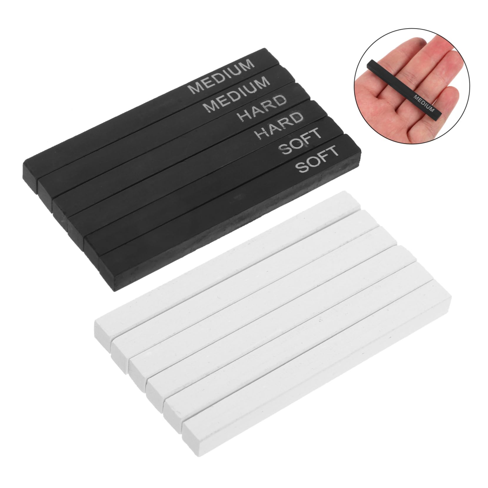 VILLCASE 4juegos Carboncillo Profesional Para Dibujo De Carboncillo Comprimido Resalte Para Artistas y Principiantes Herramienta De Dibujo No Tóxica y Fácil De Usar