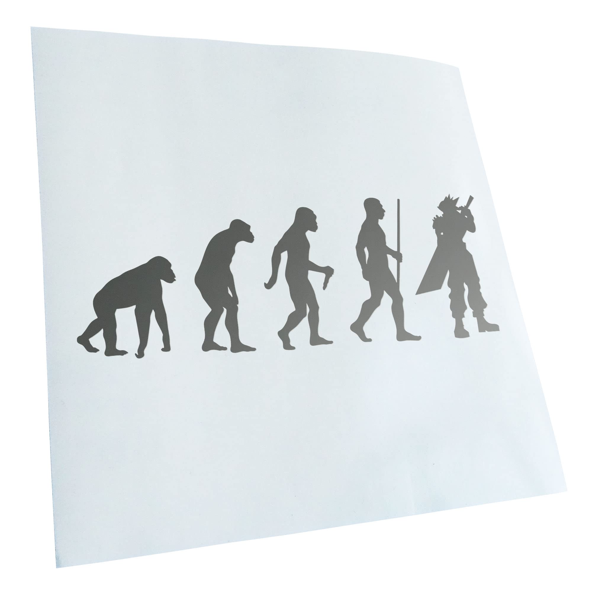 Kiwistar - Car Sticker - RPG Hero Fantasy Evolution - silver - Decals for Tuning, Vehicle, Truck, Bicyle, SUV, Laptop