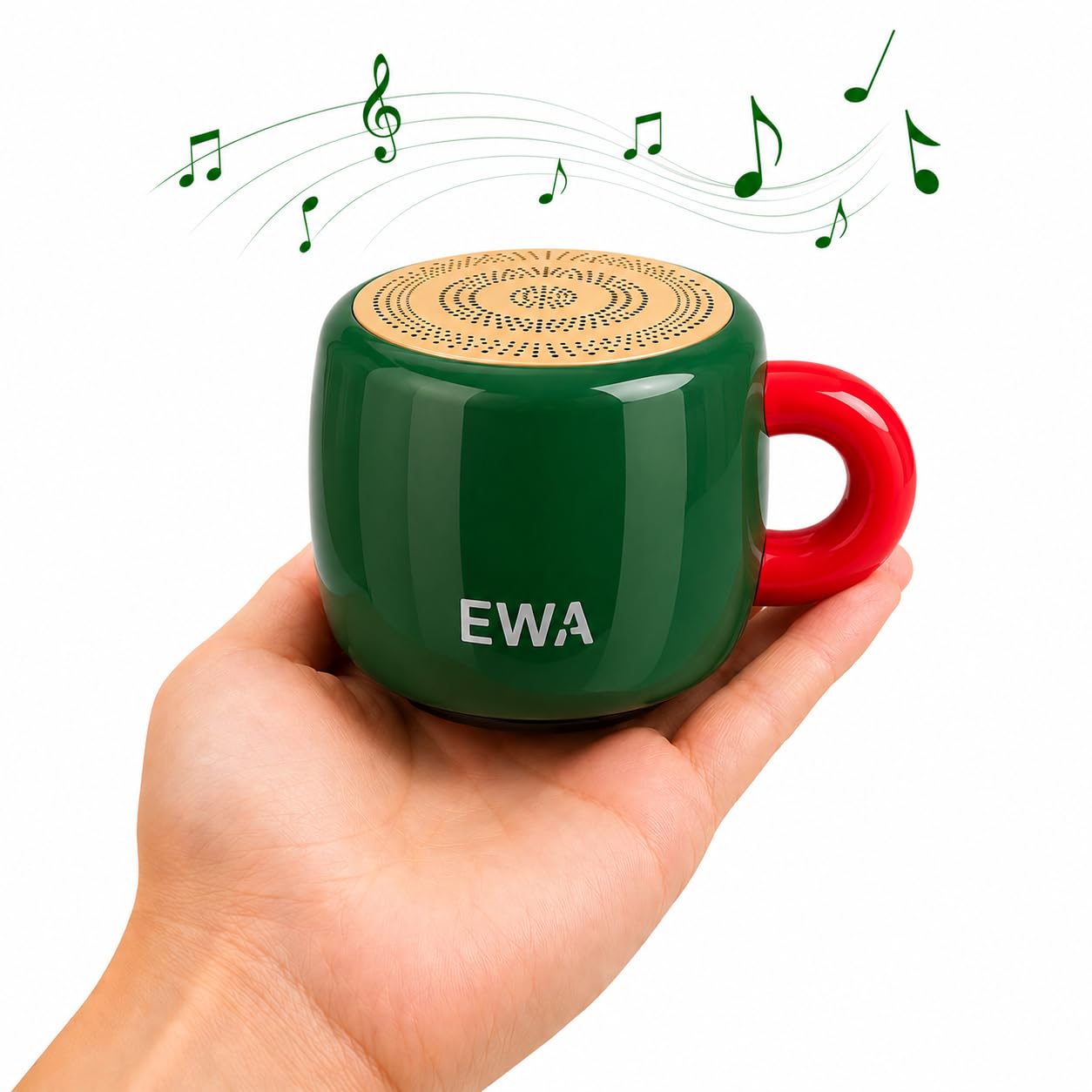 EWA Coffee Mug Speaker, Portable Bluetooth Speaker for Desk & Bedroom(GRE) | Lifestyle Speaker, 5W Clear Sound with Bluetooth 5.4. Coffee Mug Design, IP67 Waterproof, Unique Gift for Coffee Lovers-image-0