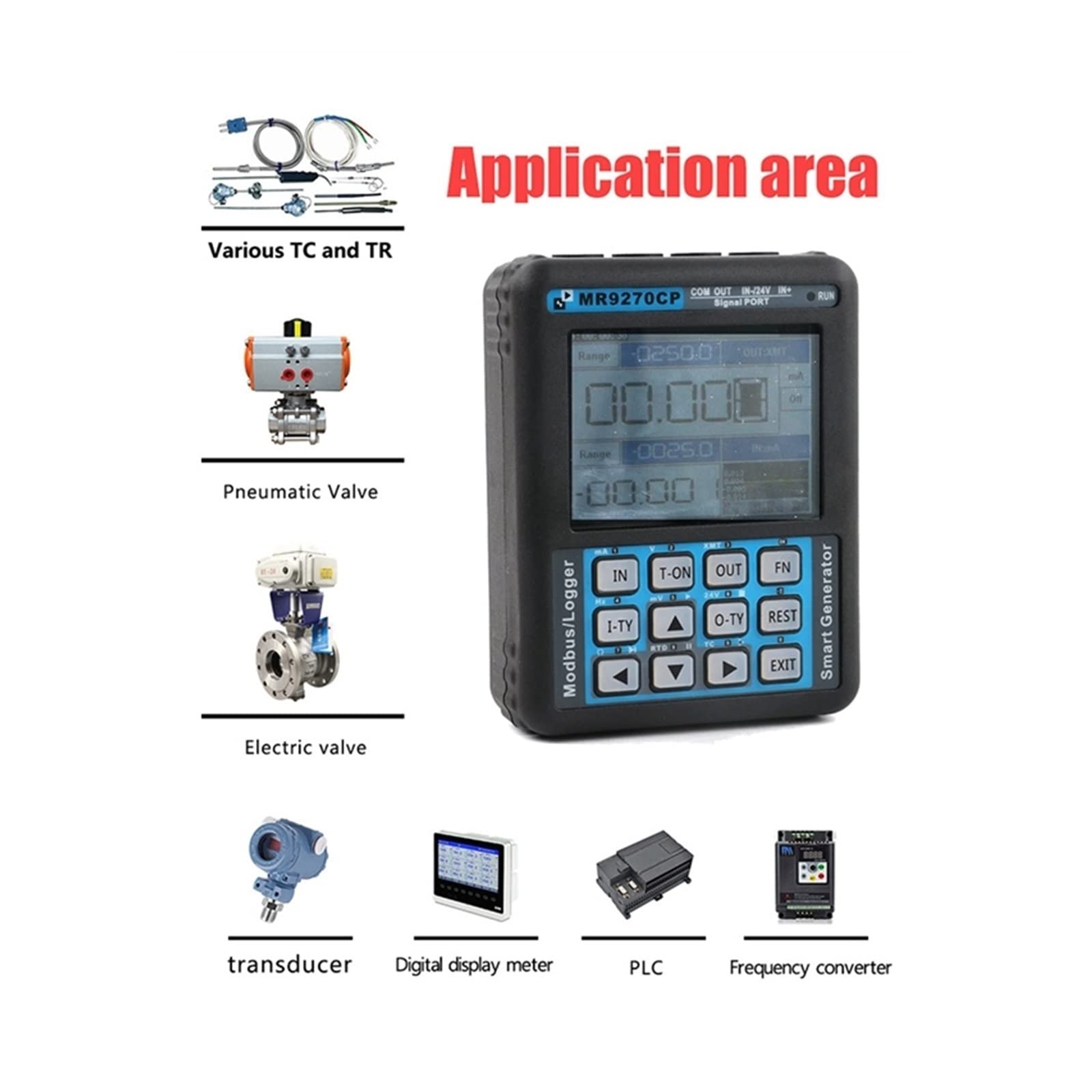 Multímetro digital inteligente recargable MR9270CP 4-20Ma Generador de señal Calibración Voltaje de corriente PT100 Resistencia térmica Termopar Depuración