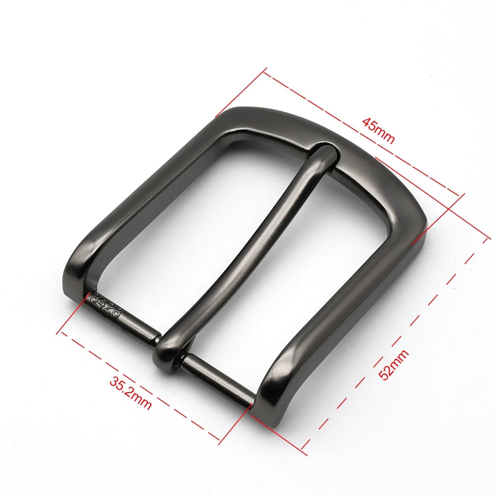 15 pezzi 35 mm fibbia for cintura in lega nero opaco perno for da uomo parti accessori hardware for 32 mm-34 cm Per Cinghie