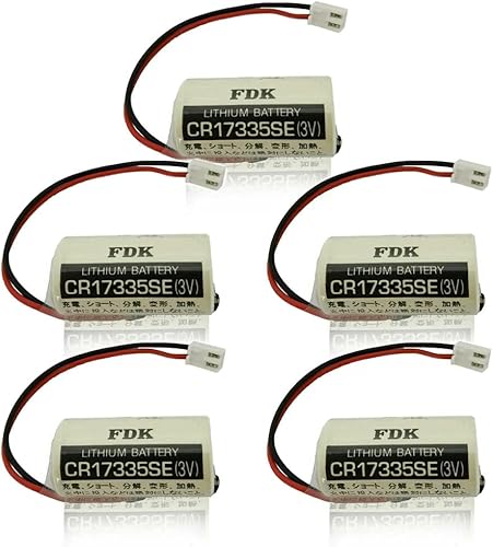 XIAOXX Paquete de 5 baterías de litio no recargables de 3V CR17335SE 1800mAh para FDK CR17335SE 3V Epson Robot Controller RC Series Batería