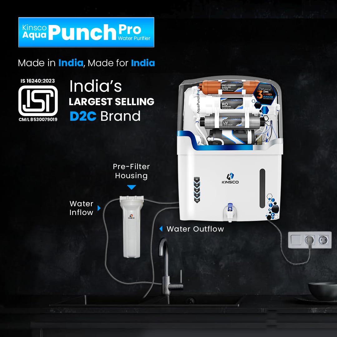 Kinsco Aqua Punch RO Water Purifier - White -4 Kinsco Aqua Punch RO Water Purifier - White -4