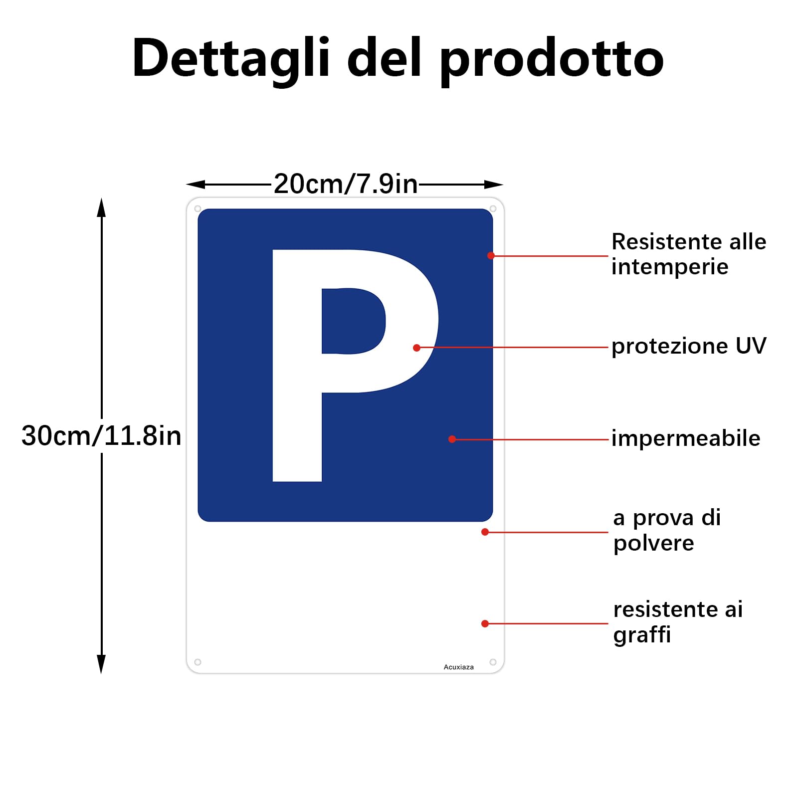 Cartello Parcheggio Privato – 20x30 Cm, Alluminio Composito 3 Mm, Scritta 'Rimozione Forzata A Pagamento' - 2