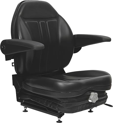 Asiento con suspensión y respaldo con apoyabrazos. Negro, Modelo número 36O0OBK02UN.