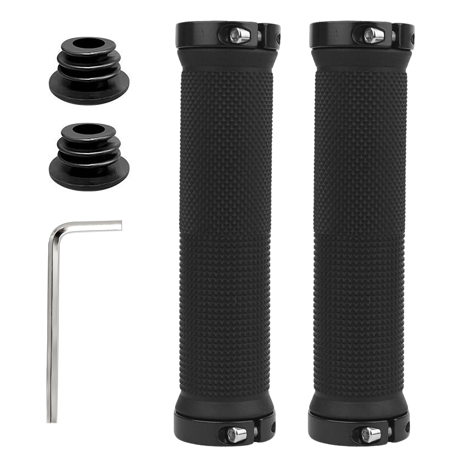 Xynovate Lenkergriffe Fahrrad, Fahrradgriffe ergonomisch, Anti-Rutsch mit Lock Design, Passend für Trekkingrad Mountainbike Rennrad，Style B - Cylindrical Dots