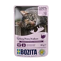 Bozita Pouch cibo umido con tacchino, 12 x 85 g