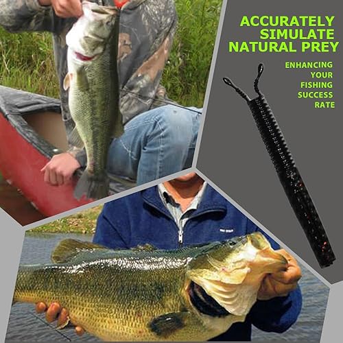 Miniatura 6 de YOUHOT Ned Worms Señuelos, cebos de pesca de plástico blando para pesca de lubina