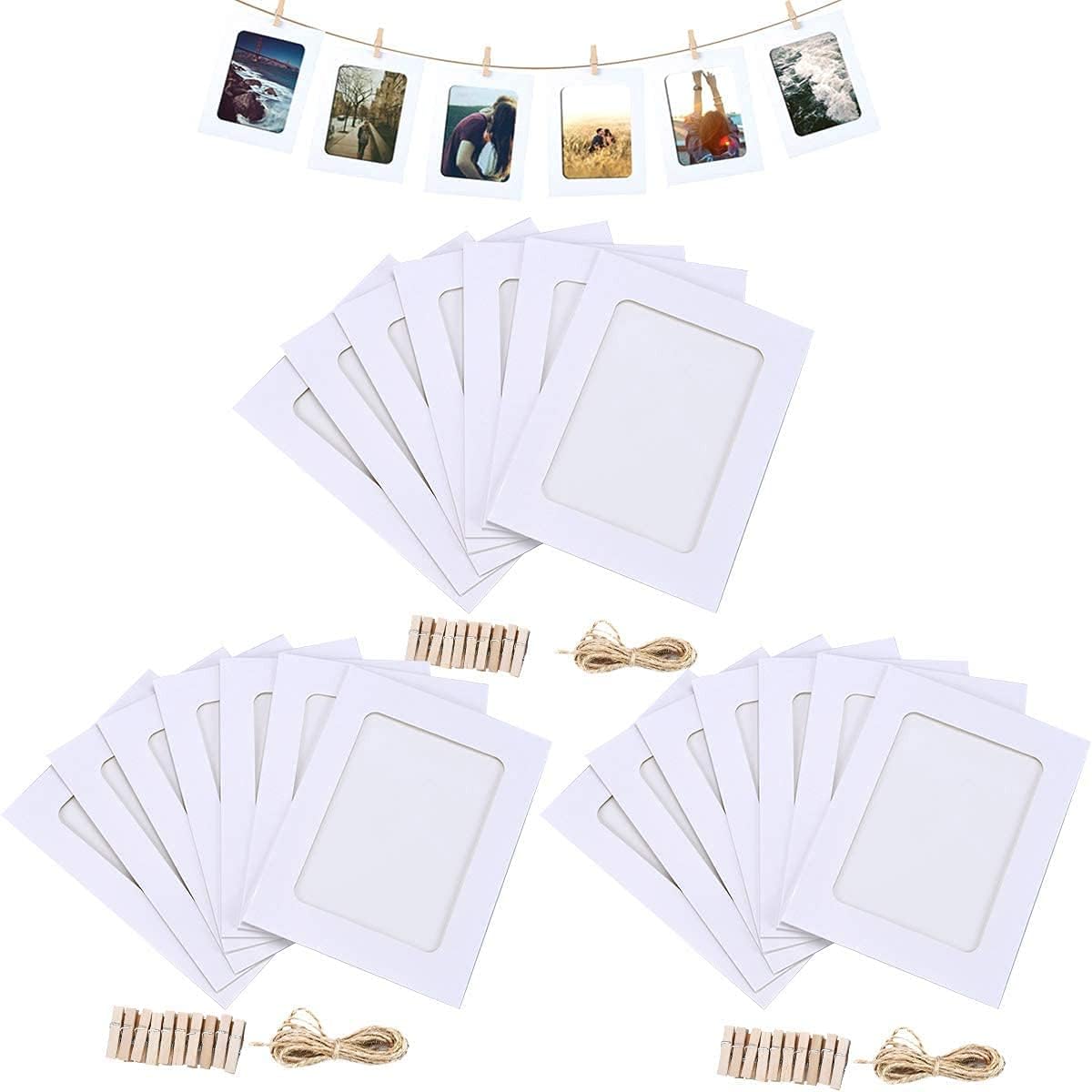 Enenes Paper Picture Frames 4x6 Paper Photo Frame 50 PCS