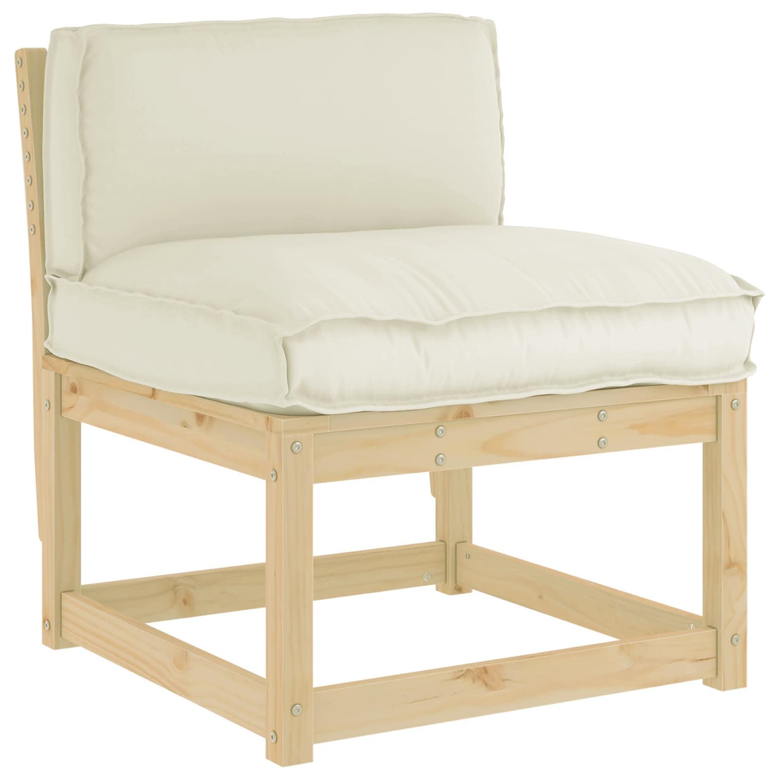 Coussin de palette pour dossier Crème 80x40x12 cm Tissu Oxford