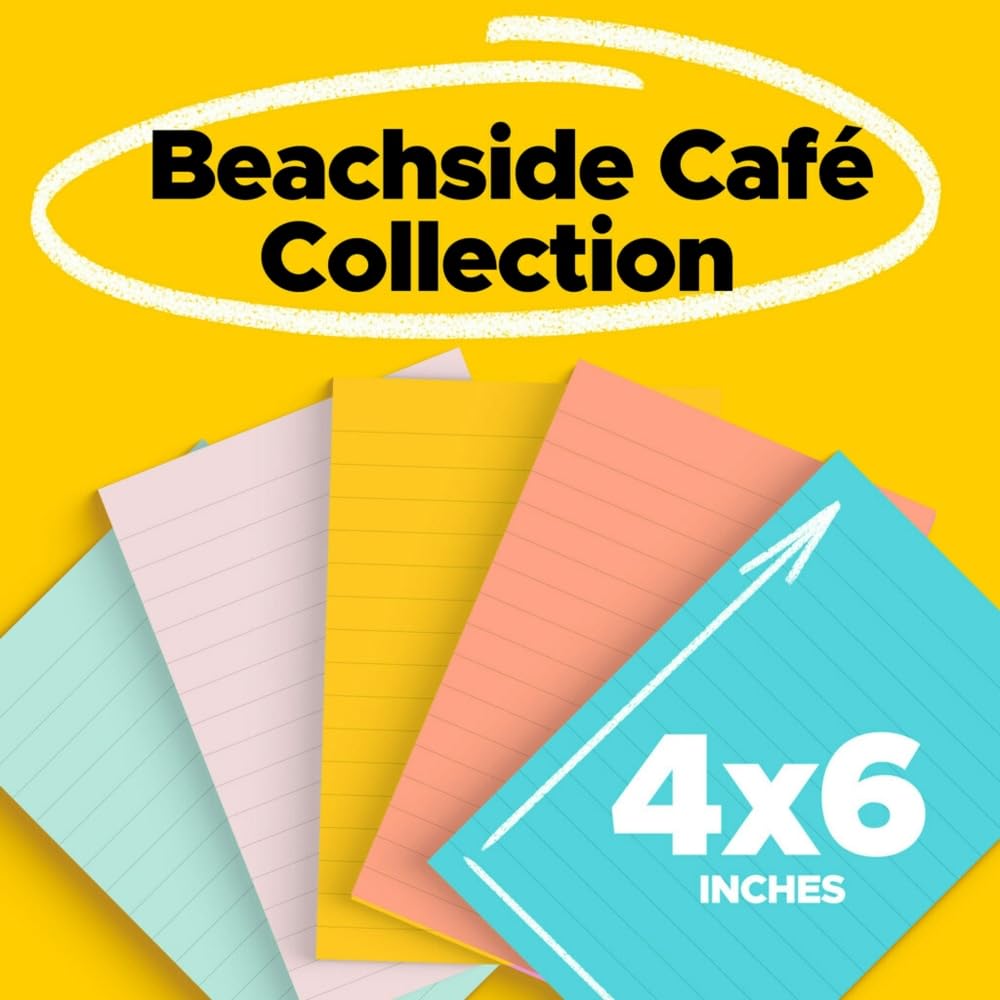 Post-It Haftnotizen: 4 in. x 6 in. (Poptimistic-Sammlung) / 5-pack