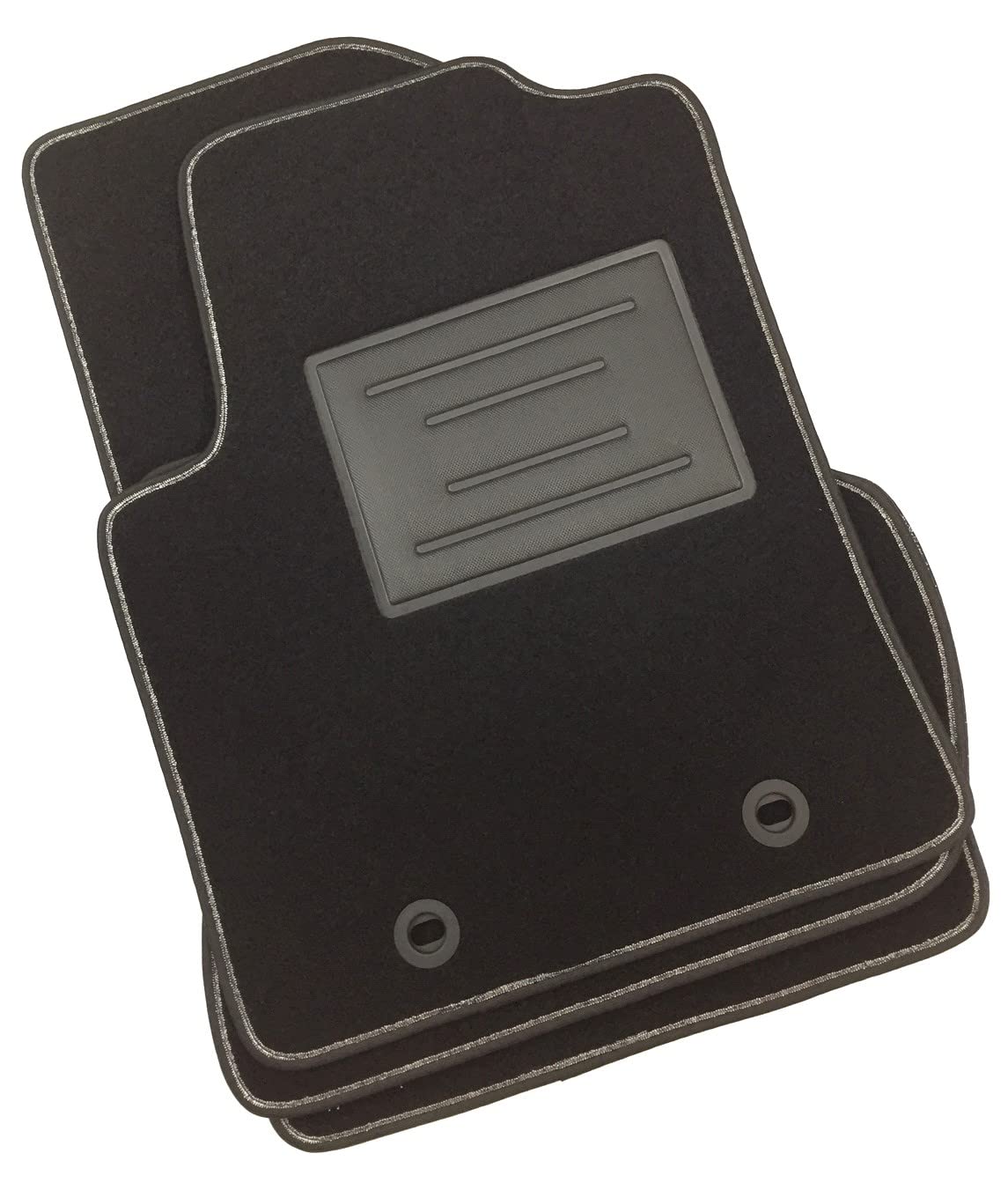 ASC Tappetini Auto Compatibili con Ford Fiesta MK5 2003-2008, Moquette su Misura, Bottoni, Battitacco in Gomma