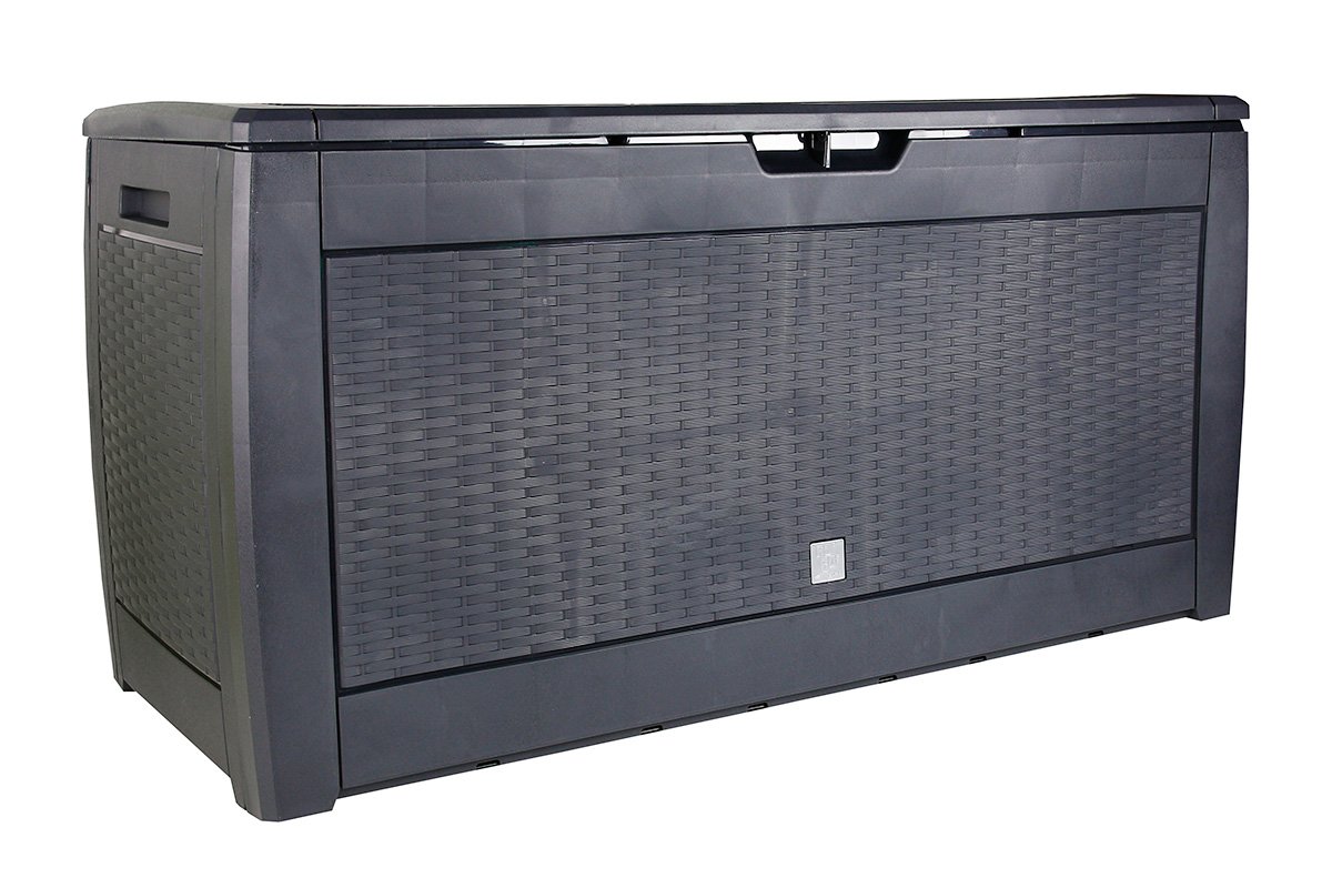 Prosper Plast Gartenbox „Boxe Rato“, Anthrazit, MBR310-S433, 119 x 48 x 60 cm, 6-teilig