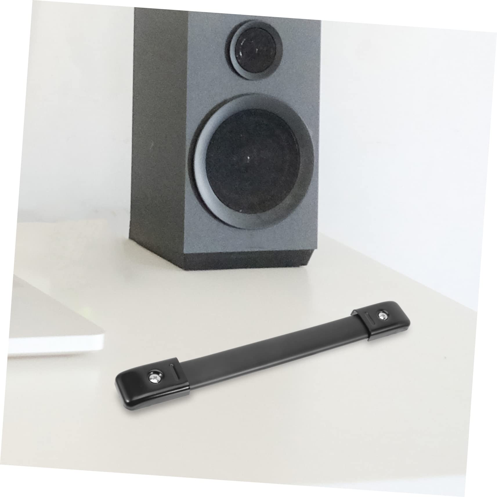 Maniglia di Ricambio Nera per Altoparlante Design Semplice, Materiale in Pelle Artificiale e Lega, Liscia e Facile da Trasportare per Cabinet Altoparlante