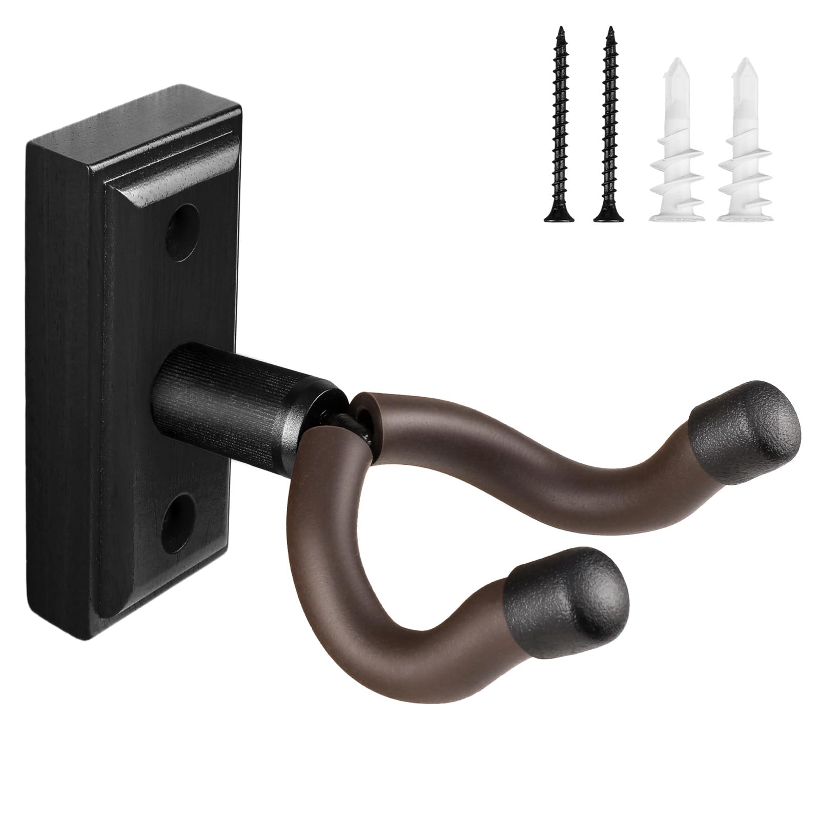 DIDA Guitar Wall Mount, Premium Solid Wood Guitar Hanger, Guitar Accessories, U-Shape Hardwood Guitar Holder Hook (Blackwood, 1 Pack)