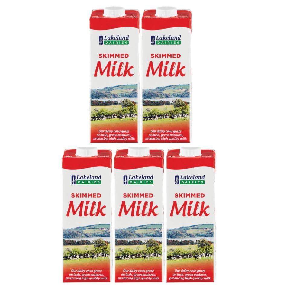 5 x 1L Dairies UHT Skimmed Milk Long Lasting