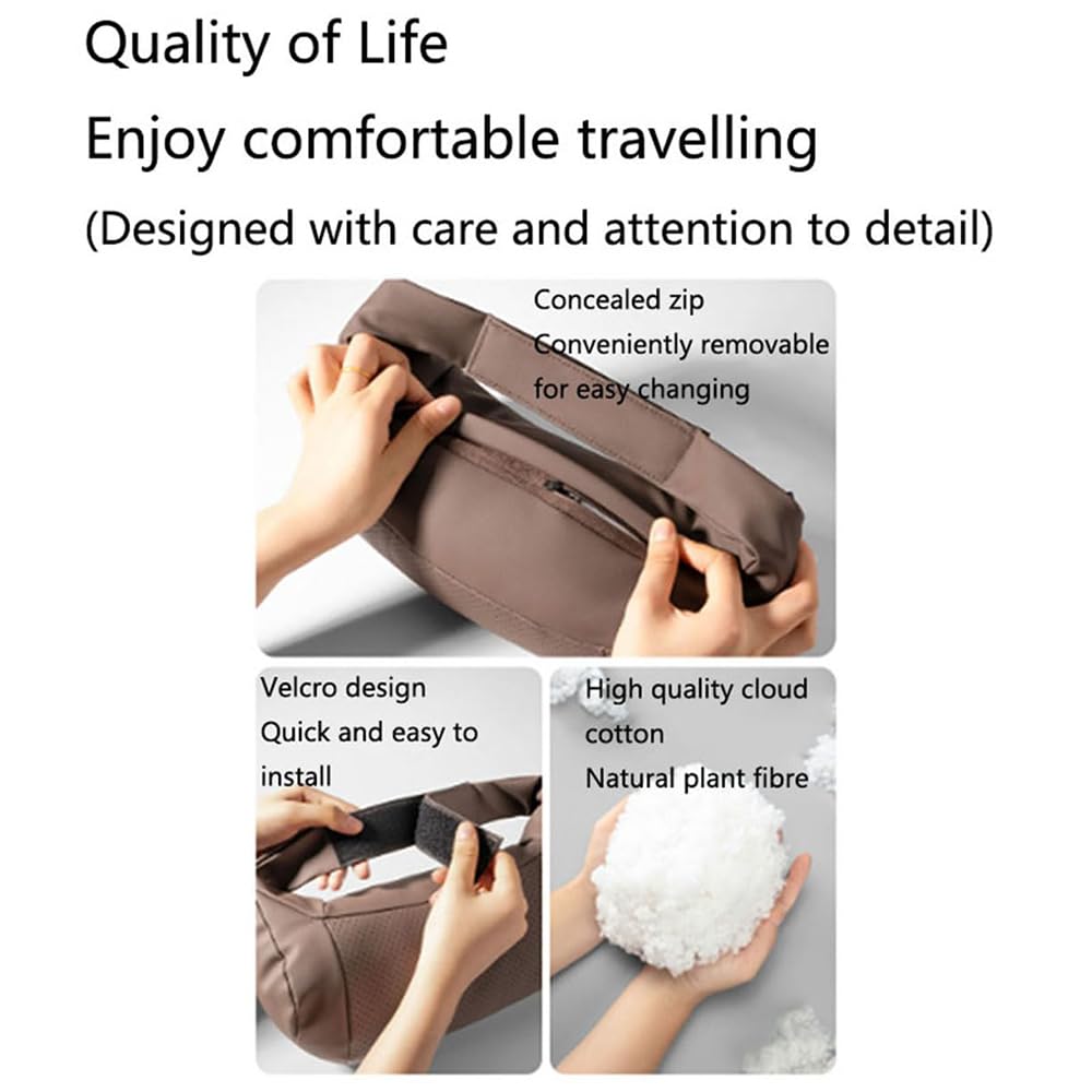 Almohada Cervical para Vauxhall Crossland (Modelos de 2017 en adelante), cojín de Espuma viscoelástica para reposacabezas, Color Gris.