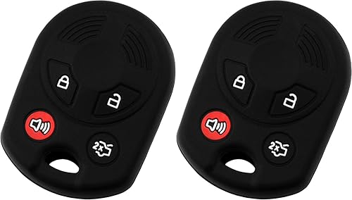 KeyGuardz - Funda protectora de goma suave para llave de automóvil con control remoto sin llave para Ford Lincoln Mercury (paquete de 2)