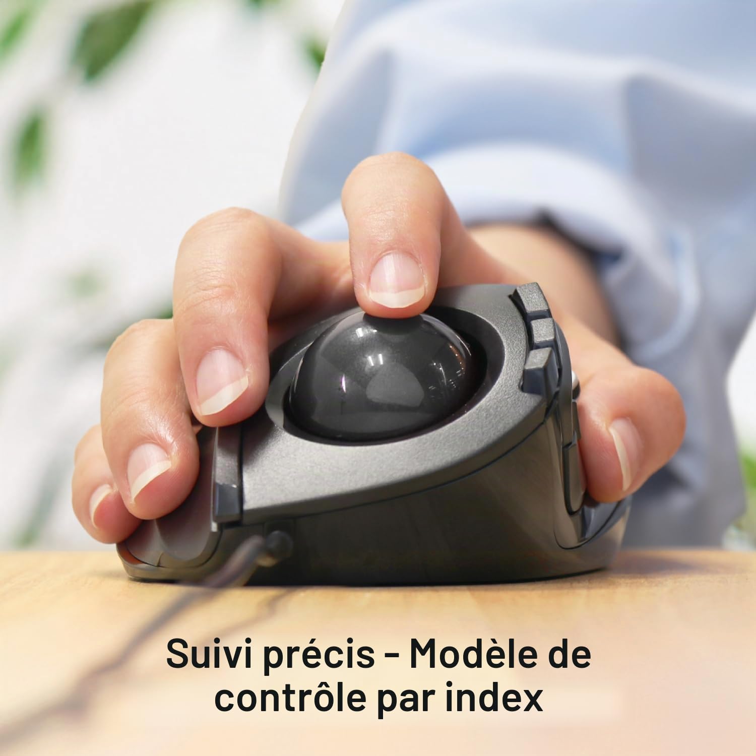 ELECOM DEFT M-DT2URBK Souris trackball Filaire avec contrôle des Doigts, Fonction 8 Boutons avec Suivi Fluide, Design Ergonomique, Windows11, macOS